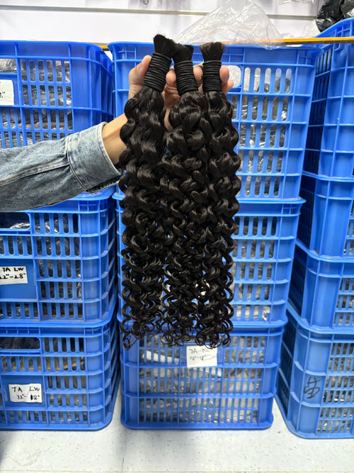 italy curly bulk hair bundles