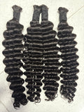 deep wave bulk hair bundles for braing