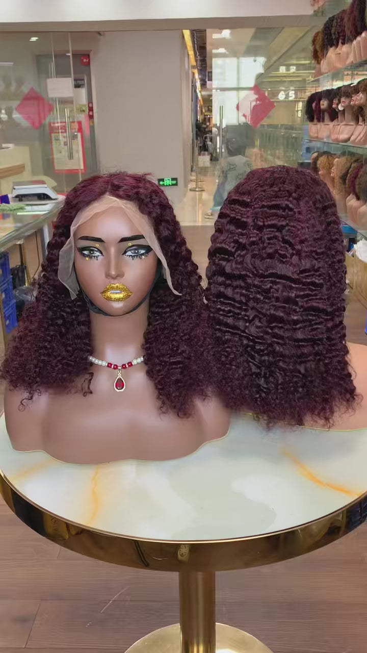 13x4 Burmese Curly Color Wig ✨