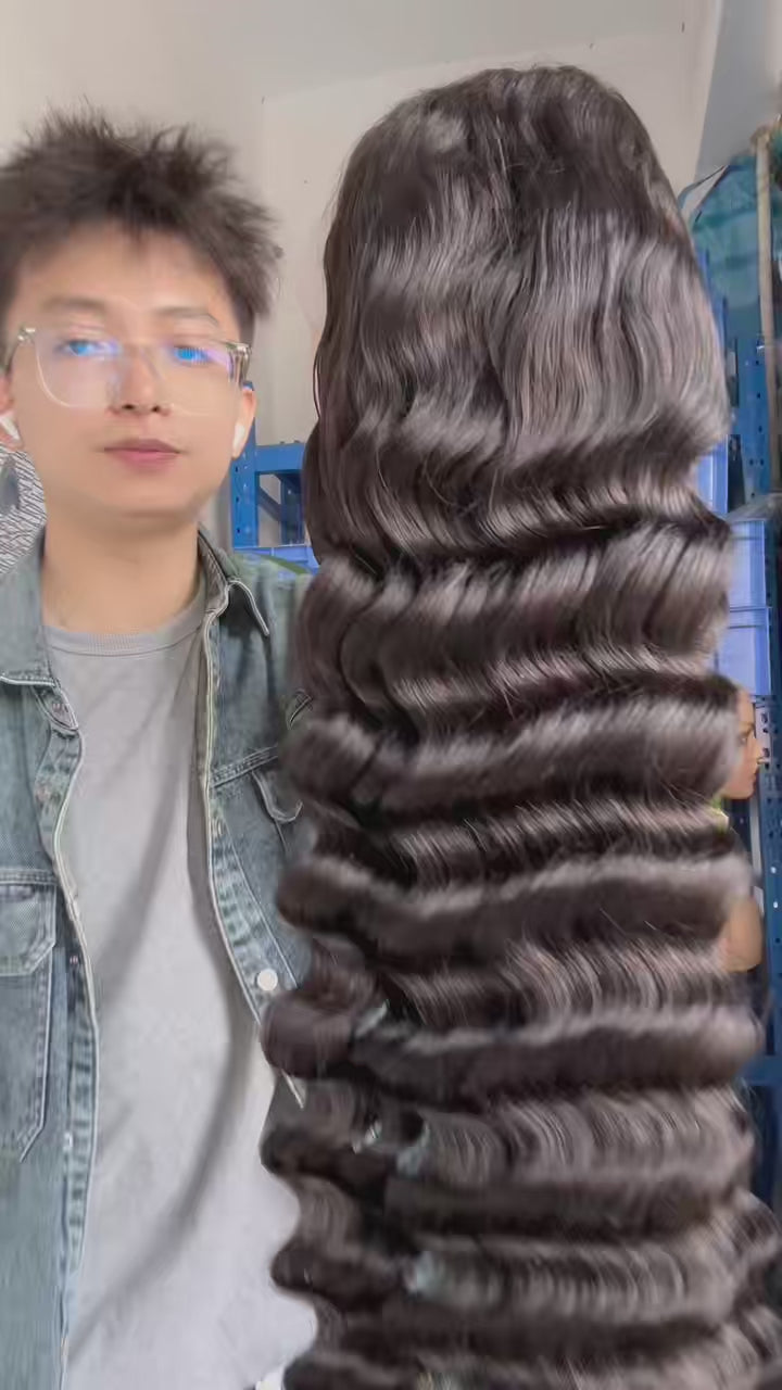 transparent lace loose deep wig