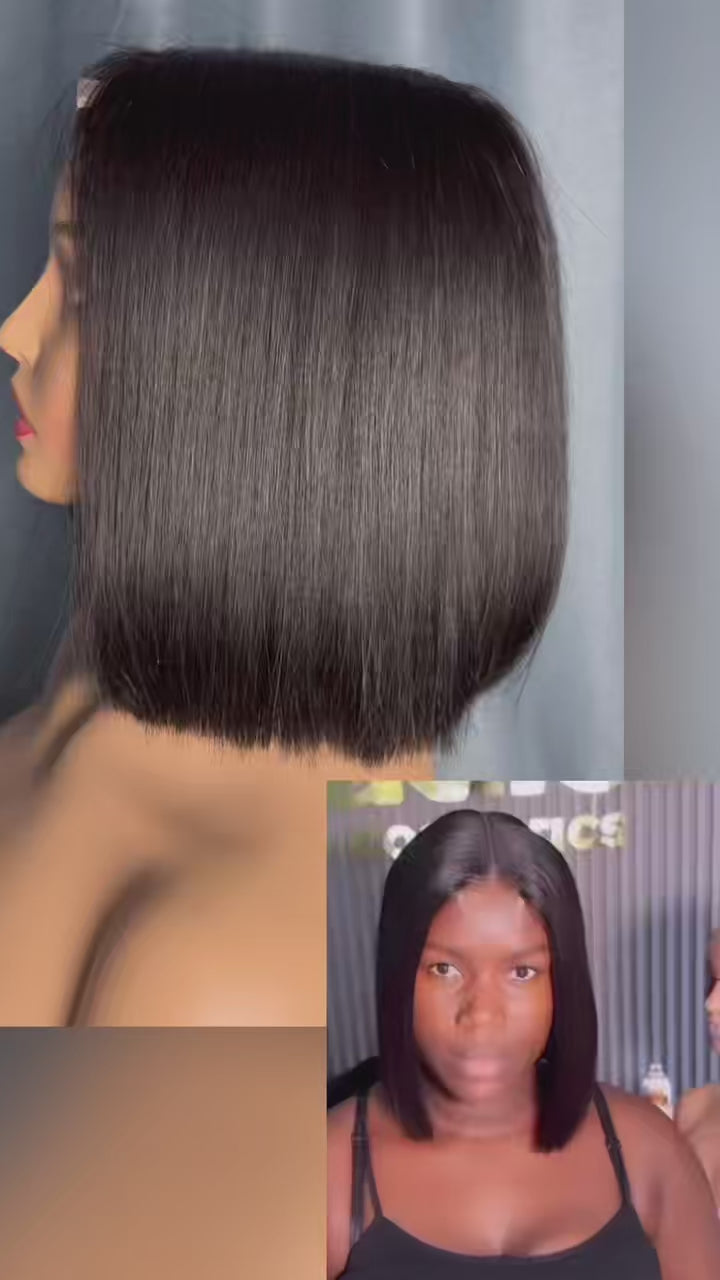 2x6 lace bone straight wig